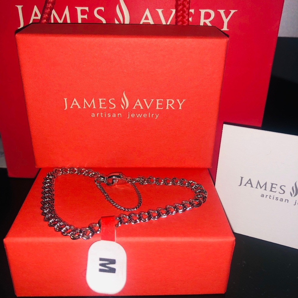 NEW James Avery Light Double Charm Silver Bracelet